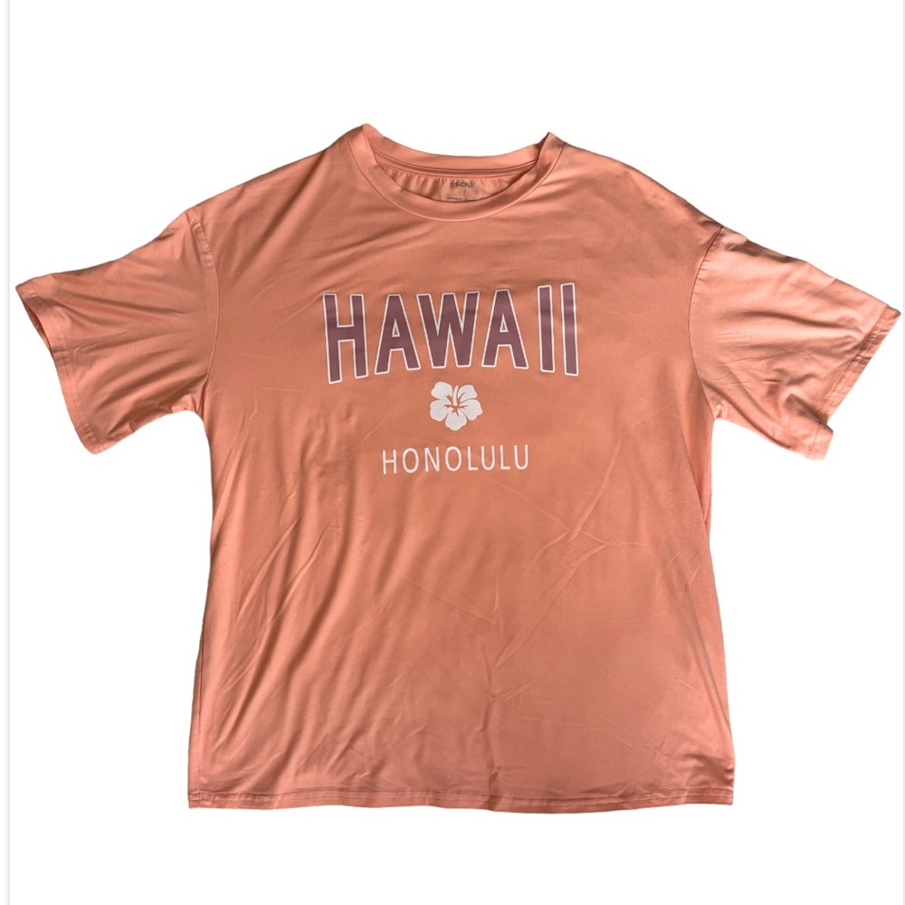 Hawaii Honolulu Oversized T-Shirt Women’s Size XS Orange Sherbet Tee